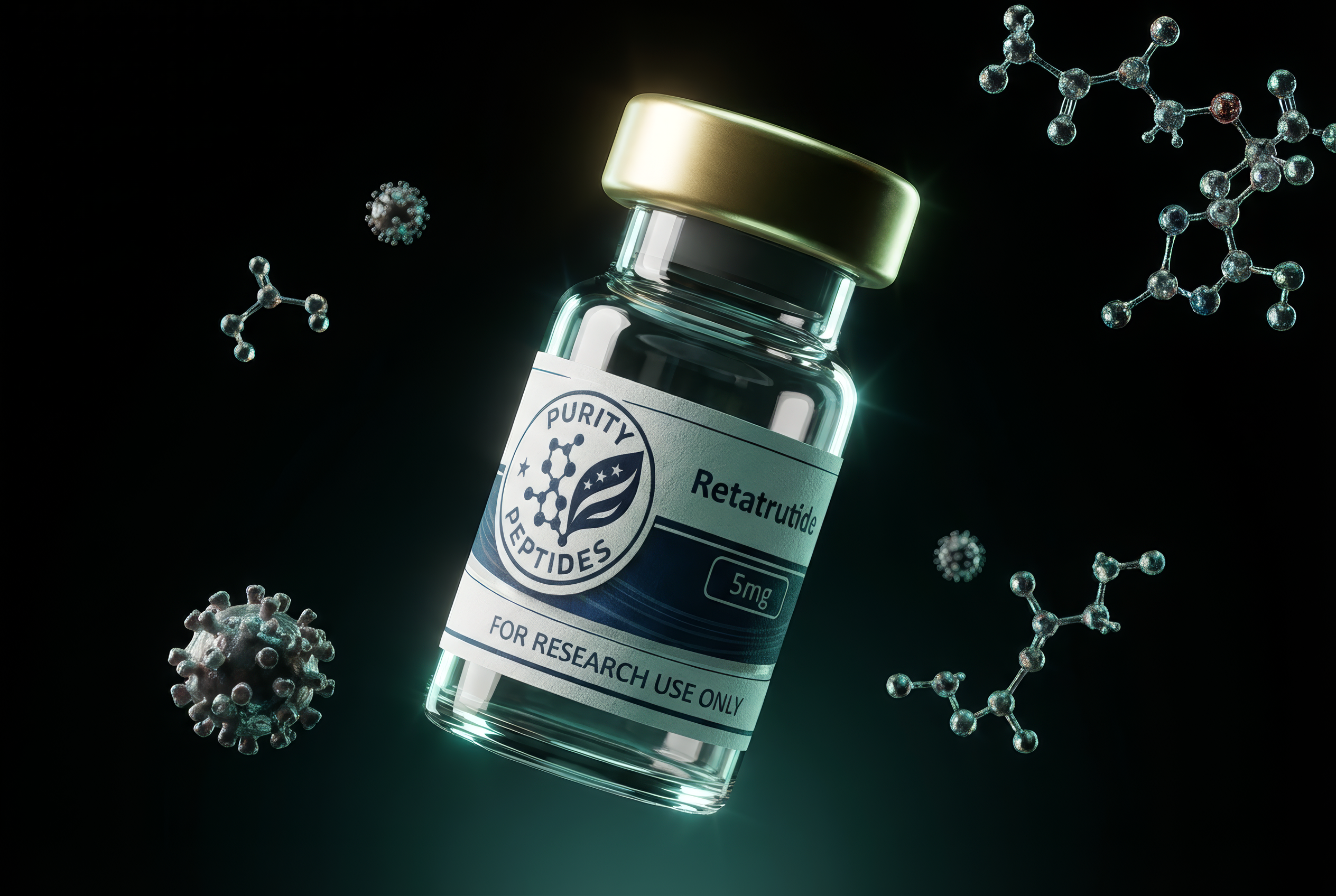 Retatrutide research peptide vial